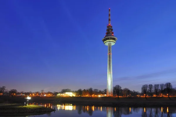 Widok Fernmeldeturm Mannheim Wieża Telekomunikacyjna Mannheim Badenia Wirtembergia Niemcy Europa — Zdjęcie stockowe