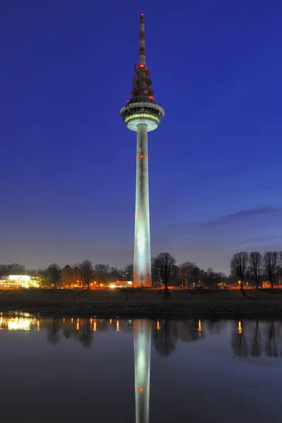Vue Panoramique Fernmeldeturm Mannheim Tour Télécommunication Mannheim Bade Wurtemberg Allemagne — Photo