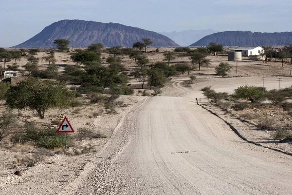 Χωματόδρομος Στο Uis Ναμίμπια Αφρική — Φωτογραφία Αρχείου