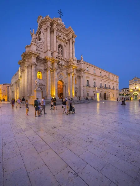 Kyrkan Santa Lucia Alla Badia Katedralen Torget Vergine Del Piliere — Stockfoto