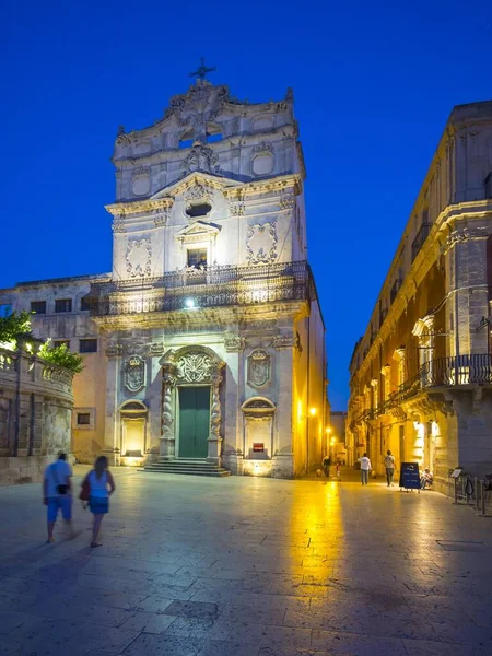 Church Santa Lucia Alla Badia Cathedral Square Vergine Del Piliere — Stock Photo, Image