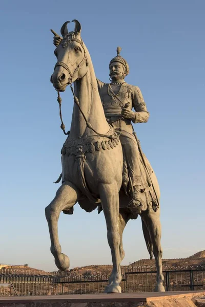 Estatua Ecuestre Rao Jodha Jodhpur Rajastán India Asia — Foto de Stock