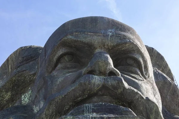 Detail Des Karl Marx Denkmals Brckenstraße Chemnitz Sachsen Deutschland Europa — Stockfoto