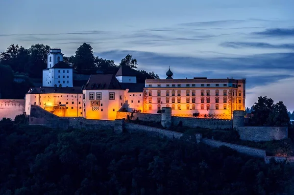 Forteresse Veste Oberhaus Arrière Une Tour Guet Passau Basse Bavière — Photo