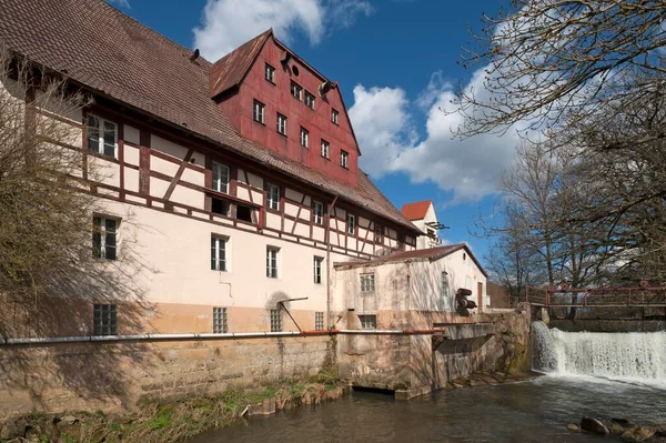 Kunstmhle Habernhof Mill Schwabach River Uttenreuth Middle Franconia Bavaria Germany — Stock Photo, Image