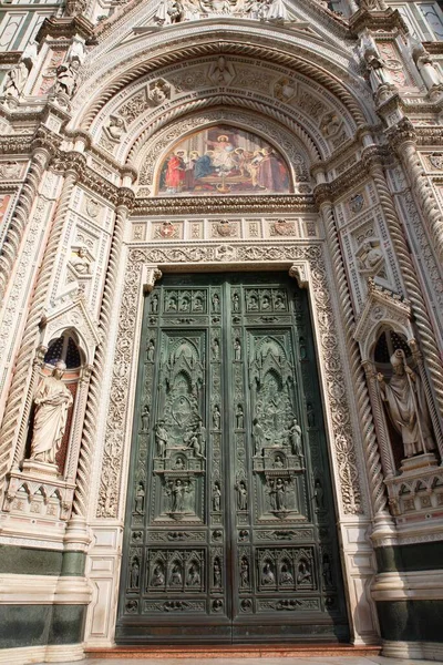 Katedrála Santa Maria Del Fiore Florentská Katedrála Duomo Vstupní Mramorová — Stock fotografie