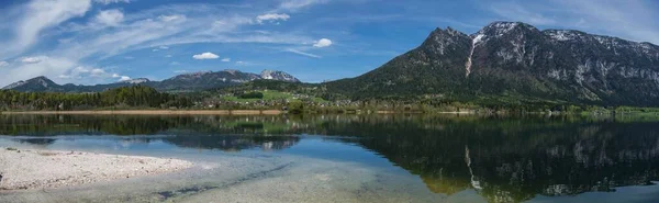 哈尔斯塔特湖全景 来自上奥地利斯蒂格 奥地利 — 图库照片