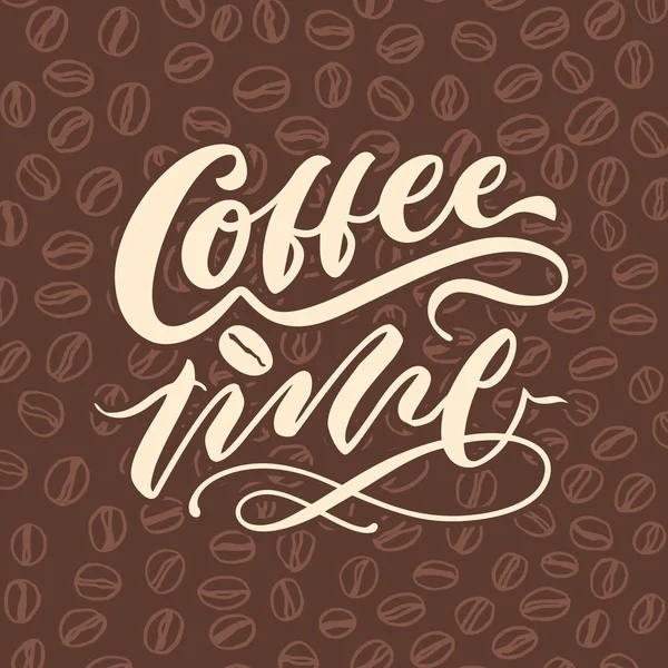 coffee time 3 vintage hand lettering typography poster