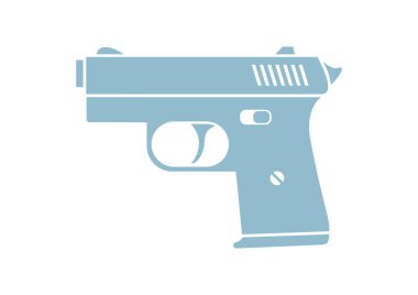 beyaz zemin üzerinde silah simgesi