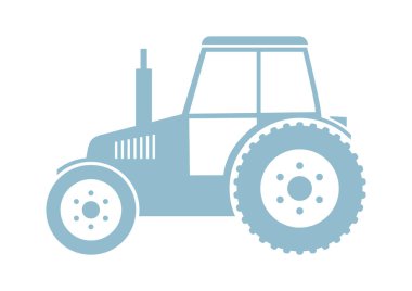 Traktör vektör simgesi beyaz arka plan üzerinde
