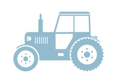 Traktör vektör simgesi beyaz arka plan üzerinde