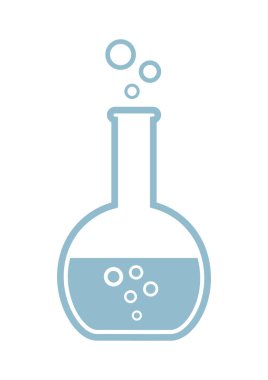 laboratuvar cam beyaz zemin üzerine   