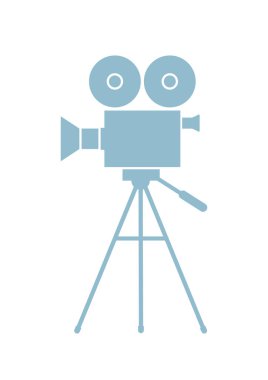  Film kamera simgesi beyaz arka plan üzerinde