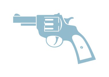 revolver vektör simgesi beyaz zemin üzerine