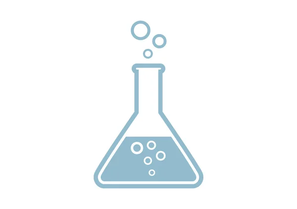 Laborglas-Symbol auf weißem Hintergrund — Stockvektor