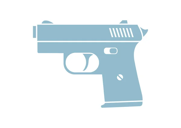 Pictograma pistol pe fundal alb — Vector de stoc