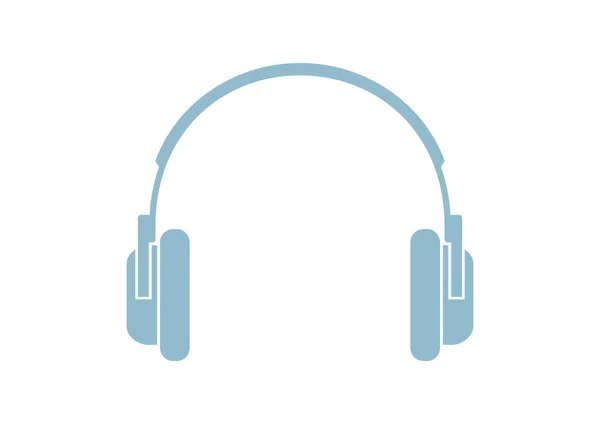 Ícone de fones de ouvido no fundo branco — Vetor de Stock