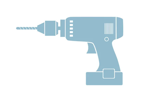 Drill-Symbol auf weißem Hintergrund — Stockvektor