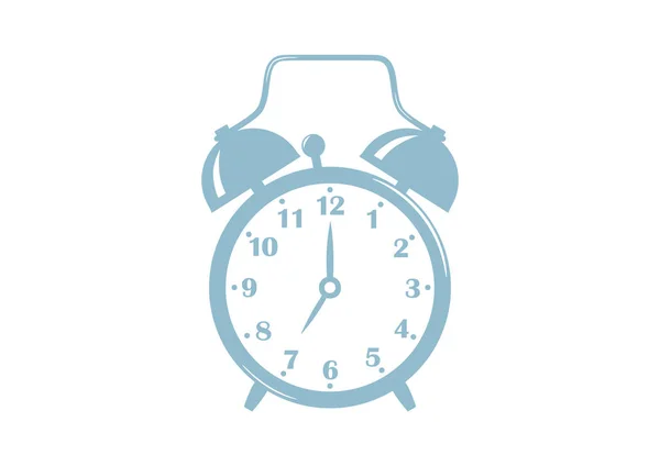 Icono del reloj despertador sobre fondo blanco — Vector de stock