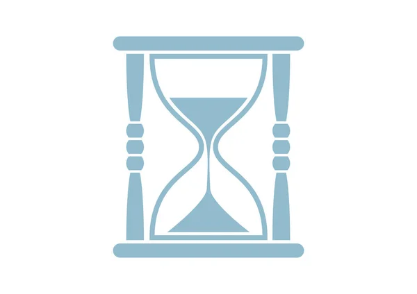 Icono de vector de reloj de arena sobre fondo blanco — Vector de stock