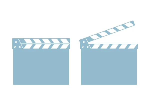 Film clapper op witte achtergrond — Stockvector