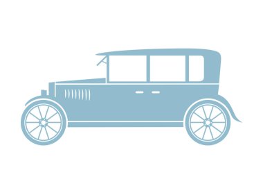 Beyaz arkaplanda araba vektör simgesi