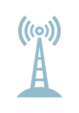 Beyaz arkaplanda verici vektör simgesi