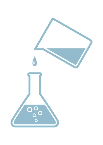 Laboratóriumi üveg ikon fehér háttér — Stock Vector