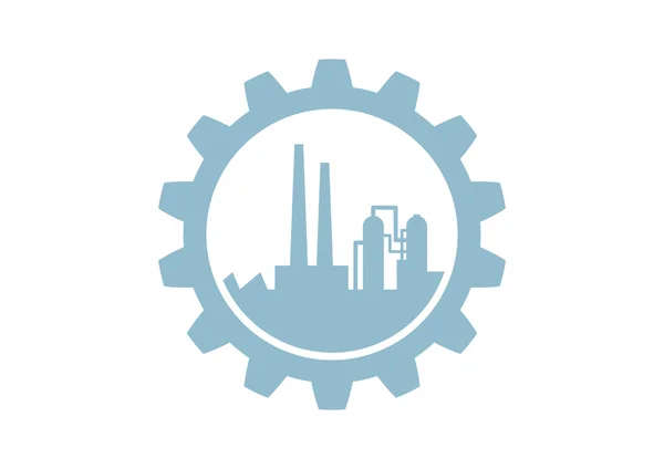 Icono de vector industrial sobre fondo blanco — Vector de stock