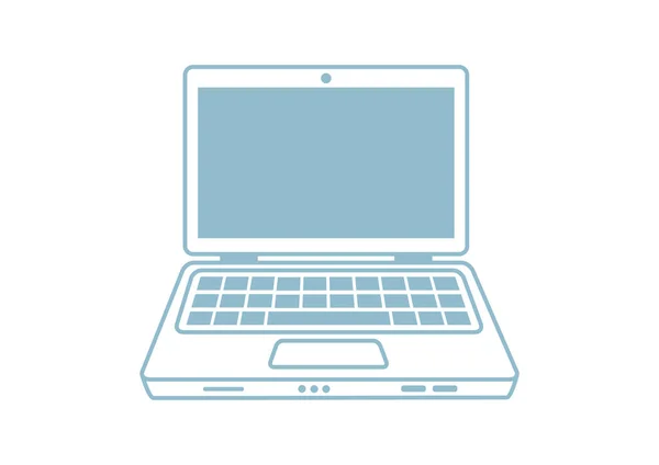 Icono del vector portátil sobre fondo blanco — Archivo Imágenes Vectoriales