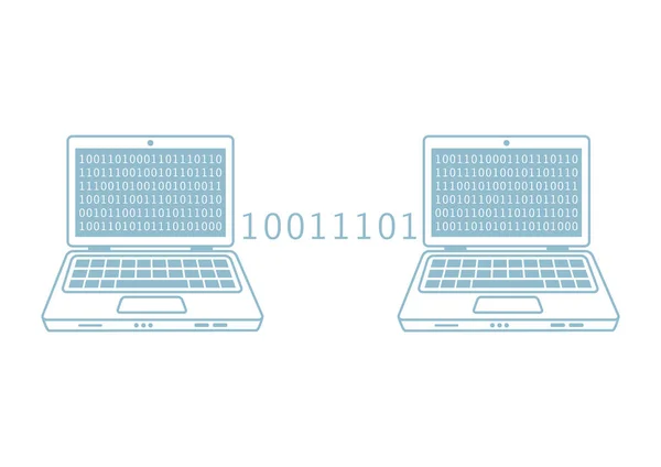 Icona vettoriale del computer portatile su sfondo bianco — Vettoriale Stock