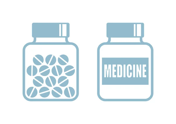 Medizin-Symbole auf weißem Hintergrund — Stockvektor