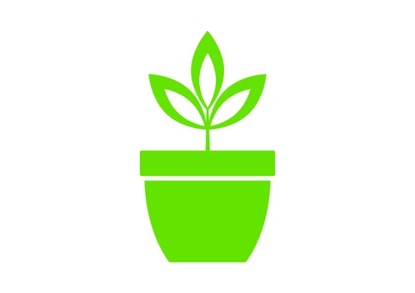 Plant vector pictogram op witte achtergrond — Stockvector