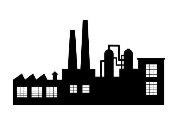 Иконка фабрики на белом фоне — стоковый вектор