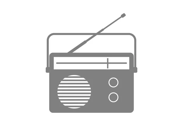 Icône de vecteur radio sur fond blanc — Image vectorielle
