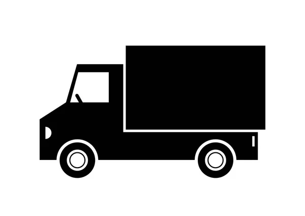 Vrachtwagen vector pictogram op witte achtergrond — Stockvector