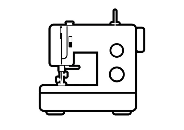 Иконка швейной машины на белом фоне — стоковый вектор