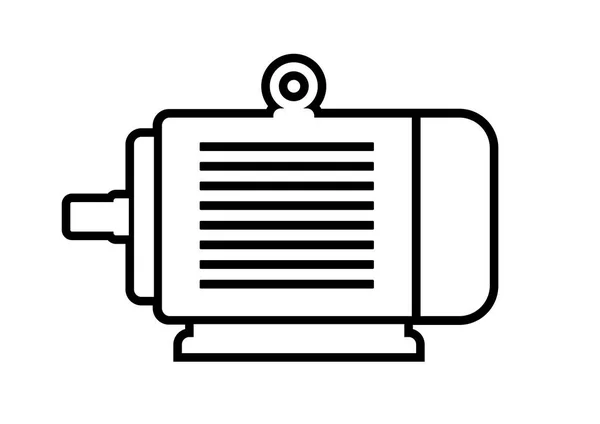 Icône moteur électrique sur fond blanc — Image vectorielle
