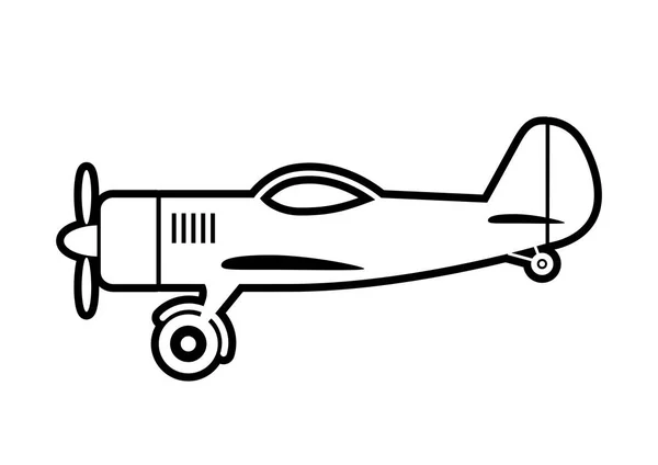 Значок вектора плоскости на белом фоне — стоковый вектор