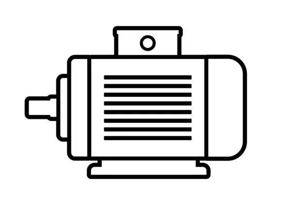 Electric motor icon on white background — Stock Vector