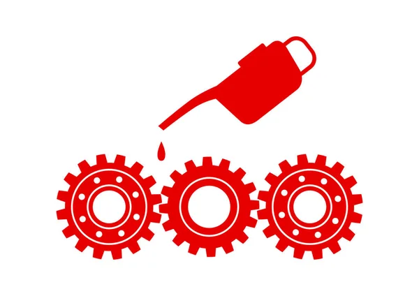 Красный промышленный значок на белом фоне — стоковый вектор