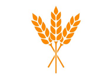 Beyaz arka planda turuncu tahıl simgesi