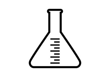 Beyaz arka plan üzerinde izole laboratuvar cam   