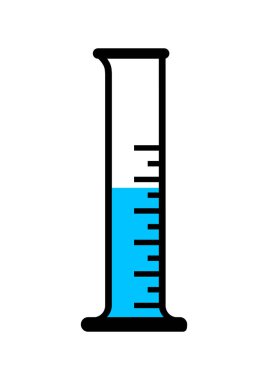 Beyaz arka plan üzerinde izole laboratuvar cam   