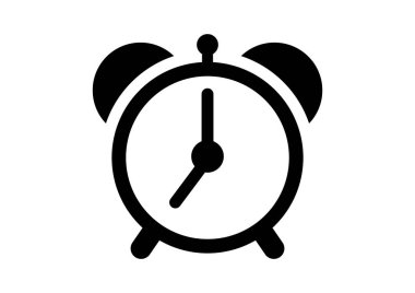 Beyaz arkaplanda alarm saat vektör simgesi