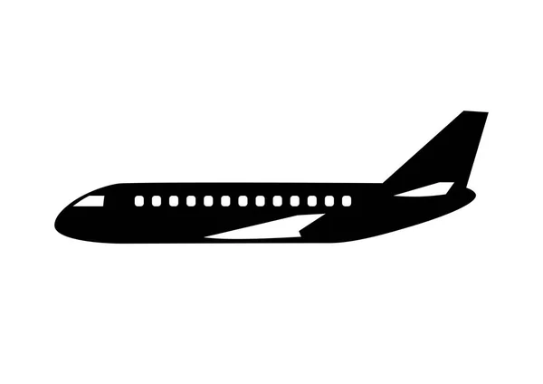 Icona dell'aeromobile su sfondo bianco — Vettoriale Stock