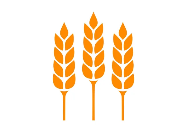Icono de cereal naranja sobre fondo blanco — Vector de stock