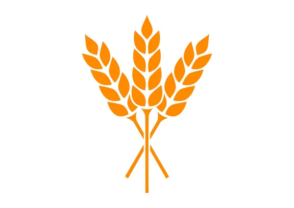 Orangefarbenes Müsli-Symbol auf weißem Hintergrund — Stockvektor