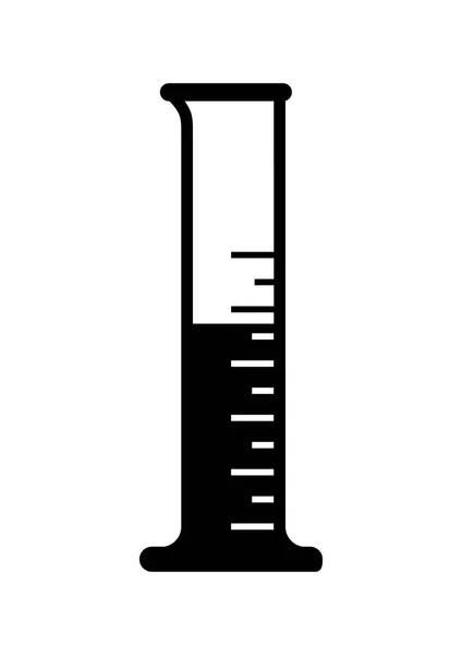 Vidro de laboratório isolado sobre fundo branco — Vetor de Stock