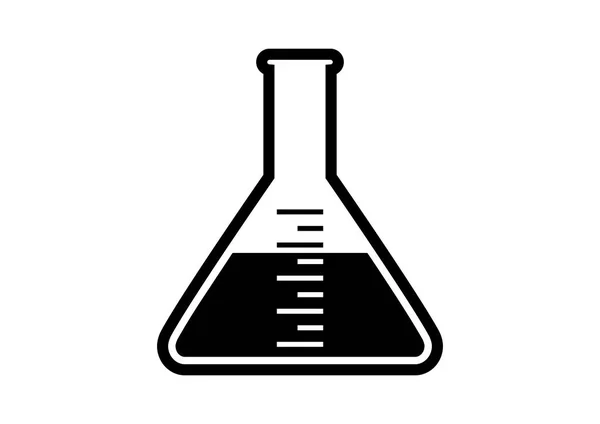 Isolato vetro di laboratorio su sfondo bianco — Vettoriale Stock